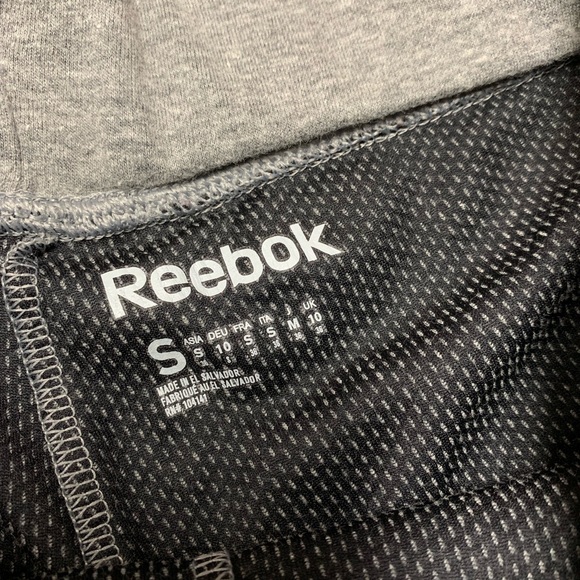 Reebok Gray Cotton & Black Mesh Knit Track Shorts - Picture 4 of 6